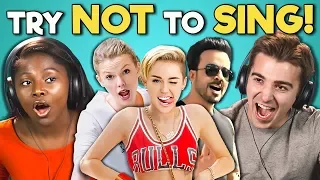 COLLEGE KIDS REACT TO TRY NOT TO SING ALONG CHALLENGE #2