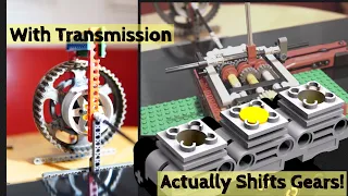 LEGO Engine With 4 Speed STICKSHIFT (shifting and destruction )