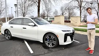 2023 BMW 760i xDrive: POV Start Up, Test Drive, Walkaround and Review