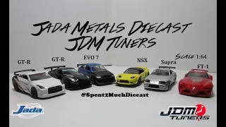 NEW Jada JDM Tuners (Metal Diecast) 1:64 Scale Wave 1 A (Honda, NIssan, Toyota, Mitsubishi)