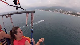 Чёрное море 2019(Сочи-Лазаревское) ,полет на парашюте от Parasail