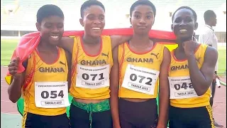 Unstoppable Team Ghana Dominates Girls 4x100m. 48.03secs. 5Nation Athletics Championship