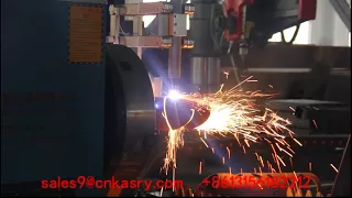 5 Axis CNC Plasma Round Steel Pipe Processing Machinery for Steel Structure, Truss Structure,