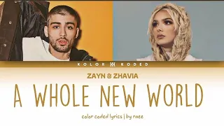 A Whole New World -×- ZAYN & Zhavia Ward •🏺| color coded lyrics | ✨ •