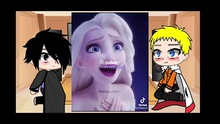 Sasuke e Naruto reagindo a ( Hinata és Elsa e Sakura és Ana) 《 contém jelsa/ kistrofe e Ana 》[0202]