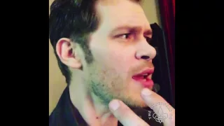 The Originals Joseph Morgan teaches Summer Fontana the art of making Vampire face