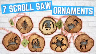 7 Christmas Ornament Patterns for the Scroll Saw!!