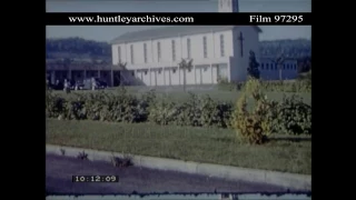 Thornhill Crematorium, Cardiff, 1950's.  Archive film 97295