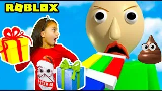 БАЛДИ подарил РЮКЗАК-САМОЛЕТ на Новый Год! РОБЛОКС Baldi в Реальной Жизни Roblox Obby Валеришка kids