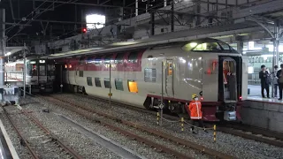 岡山駅 寝台特急サンライズ瀬戸出雲 到着～連結～発車　2019.12.24