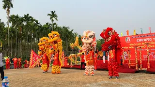 Best Lion dance 2024 | 4 lion dance by Thien Long Mon | Nga Ba Giong historical sites