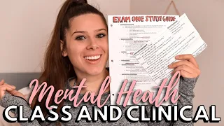 MENTAL HEALTH STUDY TIPS and my MENTAL HEALTH CLINICAL EXPERIENCE | Nursing School VLOG 2021