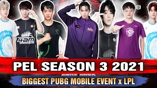 Biggest Pubg Mobile Tournament 🔥- PEL S3 2021 x LPL | PEL S3 2021 Announcement | Peace Elite League