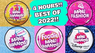 UNBOXING MINI BRANDS 2022! 4 HOUR UNBOXING! FOODIE! SERIES 4! MINI FASHION! TOY GOLD RUSH! DISNEY!