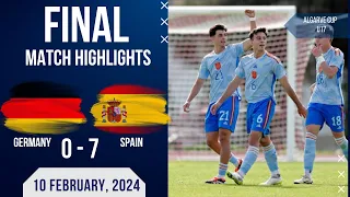 GERMANY U17 0-7 SPAIN U17 | ALGARVE CUP 2024 | ALL GOALS HIGHLIGHTS | 10-02-2024