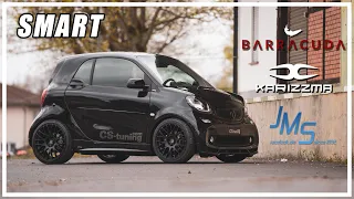 Smart 453 mit Barracuda Karizzma Felgen, Fahrwerk , Leistung, Auspuff by CS Tuning dem Smarttuner