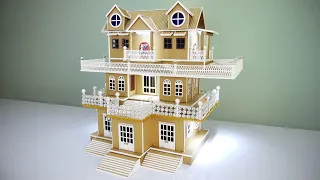 Building Cardboard Villa House DIY at Home -  Dream House -  Model 71