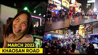 Khaosan Road March 2022 - Bangkok at night