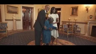 Watch This 106-Year-Old Woman Dance with President Obama and The First Lady