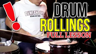 FULL DRUM LESSON | Drum Rollings | TAGALOG/Filipino Instruction