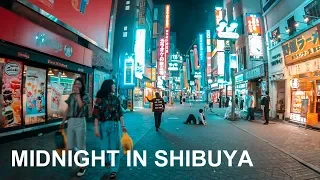 Midnight Cycling In Shibuya, Tokyo - 4K/Gopro