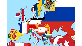 1914 Europe Flag Map Speedart