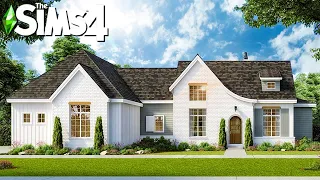 LARGE MODERN FAMILY COTTAGE FARMHOUSE: Curb Appeal Recreation ~ Sims 4 Speed Build (No CC)
