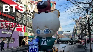 BTS V's birthday Project 2021 - Big Taehyung Doll in Sinchon, Seoul Part-1