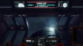 Elite Dangerous | Fleet Carrier Hyperspace Jump - Interior Perspective