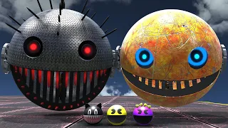 Ms-Pacman & Robot Pacman VS Spiky Monster / Best Adventure #5