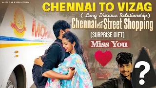 Chennai nunchi😍happy kosam surprise gift teeskochanu💘 #couple #longdistancerelationship #baluhappy