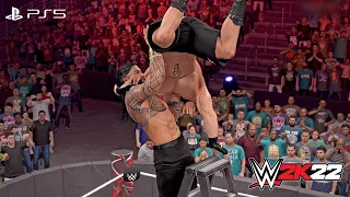 WWE 2K22 - Roman Reigns vs. Brock Lesnar - Tables, Ladders & Chairs Match | PS5™ [4K60]