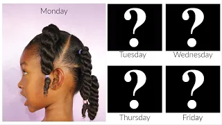 How I do Sekora's hair during the week of school