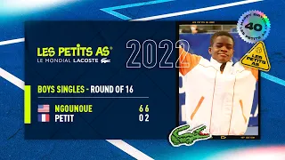 Les Petits As 2022 | Boys Round of 16 | Lenny Petit vs. Carel Aubriel Ngounoue