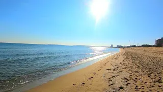 2022 Болгария Солнечный Берег. Январь +18 С. Теплый день. Bulgaria Sunny Beach. January +18 C.