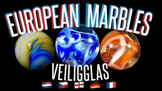 European Machine-Made Marbles Part 1 : Veiligglas Wirepulls / Opaques identifications