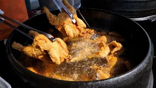 하루 300마리는 기본? 역대급 줄서서 먹는 가마솥 오일장 통닭 top3 몰아보기 / Market Cauldron Whole Chicken - Korean Street Food