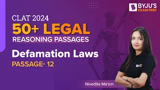 CLAT 2024: Defamation Laws | 50+ Legal Passage-Based Questions (Passage 12)