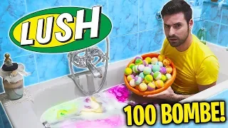 100 BOMBE DA BAGNO TUTTE INSIEME!! (Esperimento)