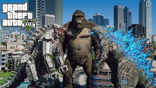Godzilla, Kong vs Mechagodzilla Rematch Battle Movie ( GTA V Mods )