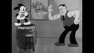 CONFIDENCE - 1933 Cartoon, with Oswald the Rabbit and President Franklin Roosevelt