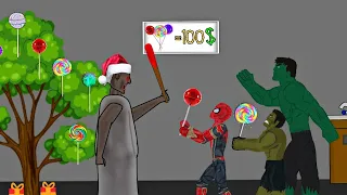 Granny vs Hulk, Spider-Man NWH Lollipop Funny Animation Parody Part 2 Drawing Cartoons 2