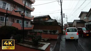 [4K] 4K Japan Walk -  Rainy and Windy Day in Japan: Exploring the Serene Streets