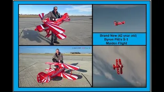 The Brand new, 1/3rd Scale, 42 year old, Byron Originals Pitts S-1 Maiden Flight. Oh...that sound!