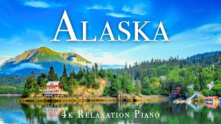 Alaska 4K - Scenic Relaxation Film With Piano Calming Music, Study, Relaxing