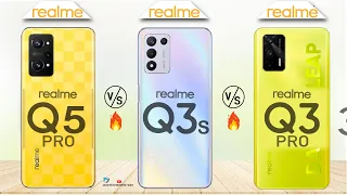 Realme Q5 pro vs Realme Q3s vs Realme Q3 Pro Camera | Body | AnTuTu | Benchmark | Full Comparison