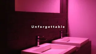 "Unforgettable" by French montana but you're vibing in the bathroom of a party