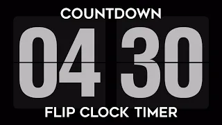 4 Minutes 30 Seconds Countdown Flip Clock Timer With Alarm [4k]