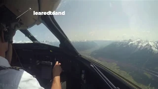 Global Express - Landing in Innsbruck - 4K [With ATC Audio]