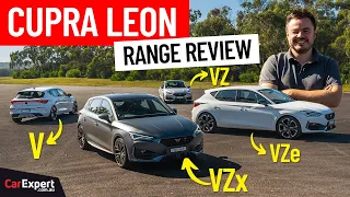 Cupra Leon V v VZe v VZ v VZx review (inc. 0-100 & sound test)